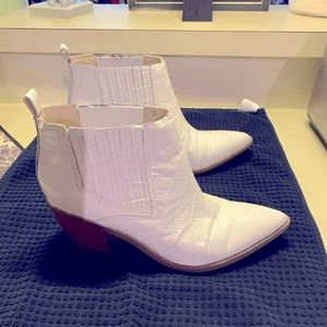 White ankle boots